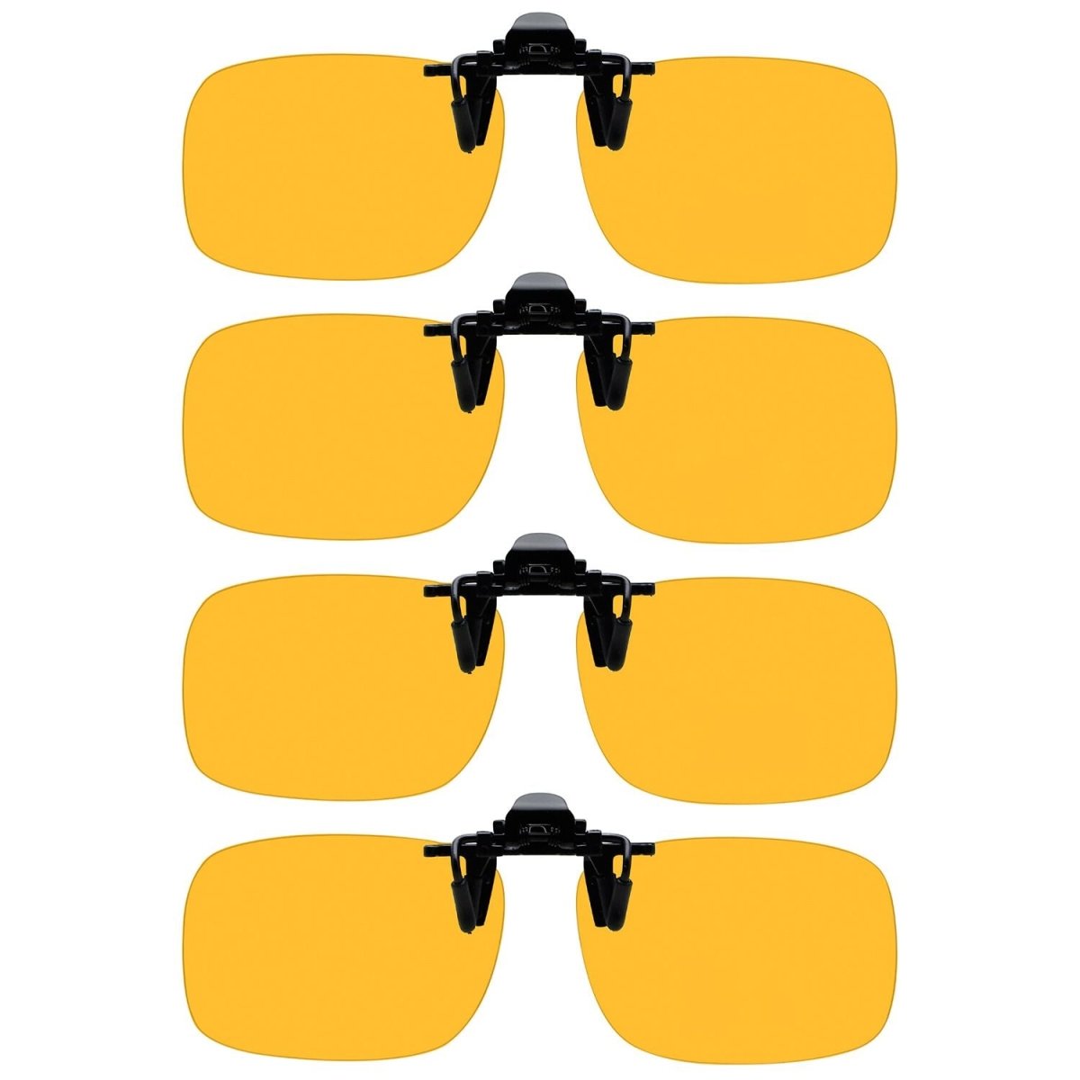 4 Pack Polarized Flip up Clip-on Night Driving Glasses Men
