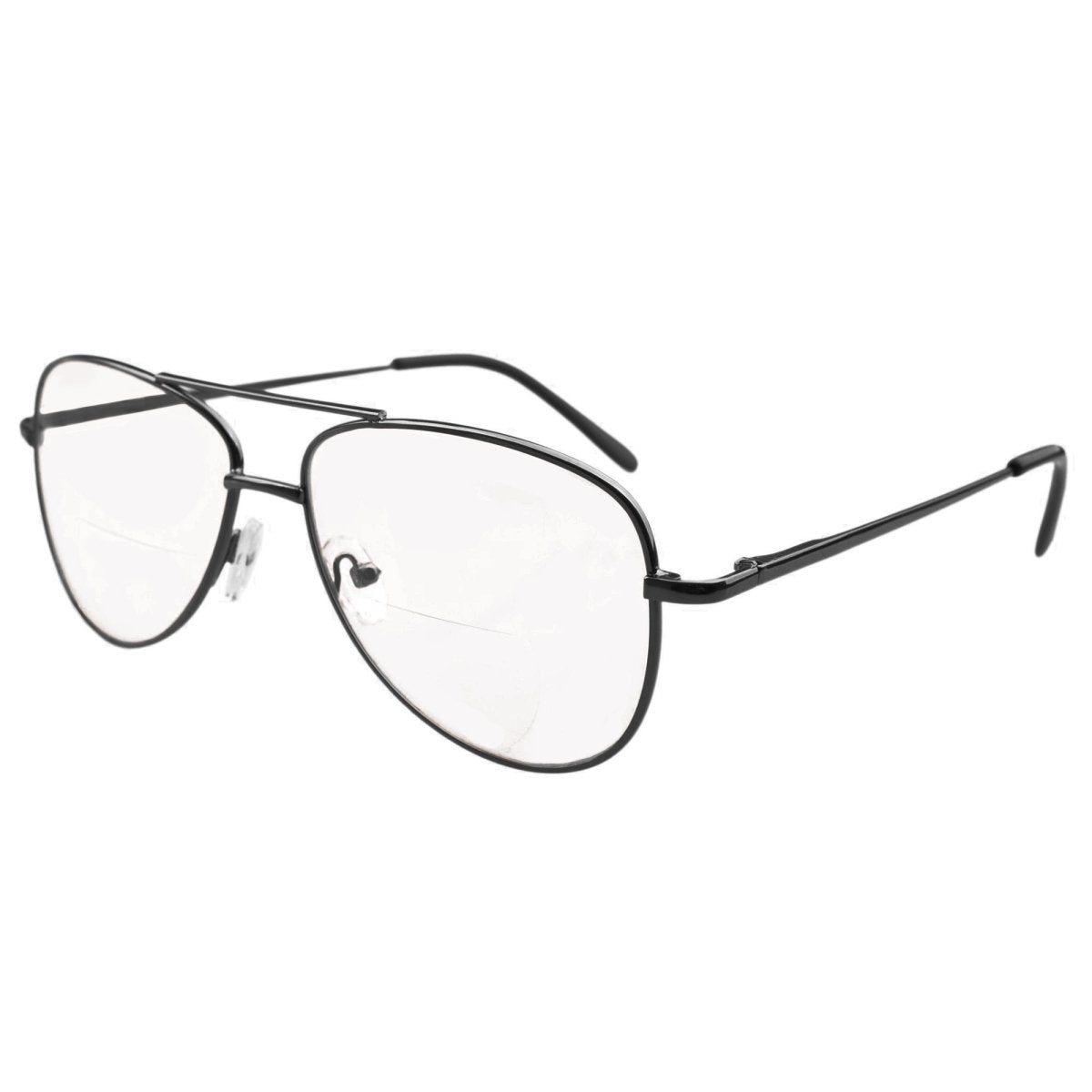 Polycarbonate Lens Pilot Bifocal Reading Glasses SG1502 - Clear +1.50