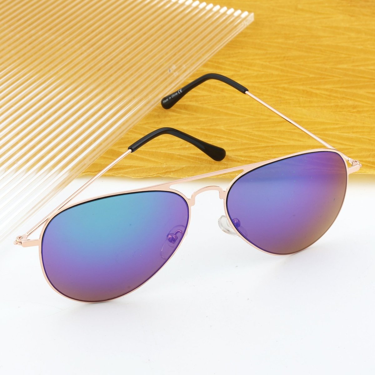 Child Sunglasses Teen Age 8 16 Pilot Metal Frame 2 Pack Boys Girls eyekeeper