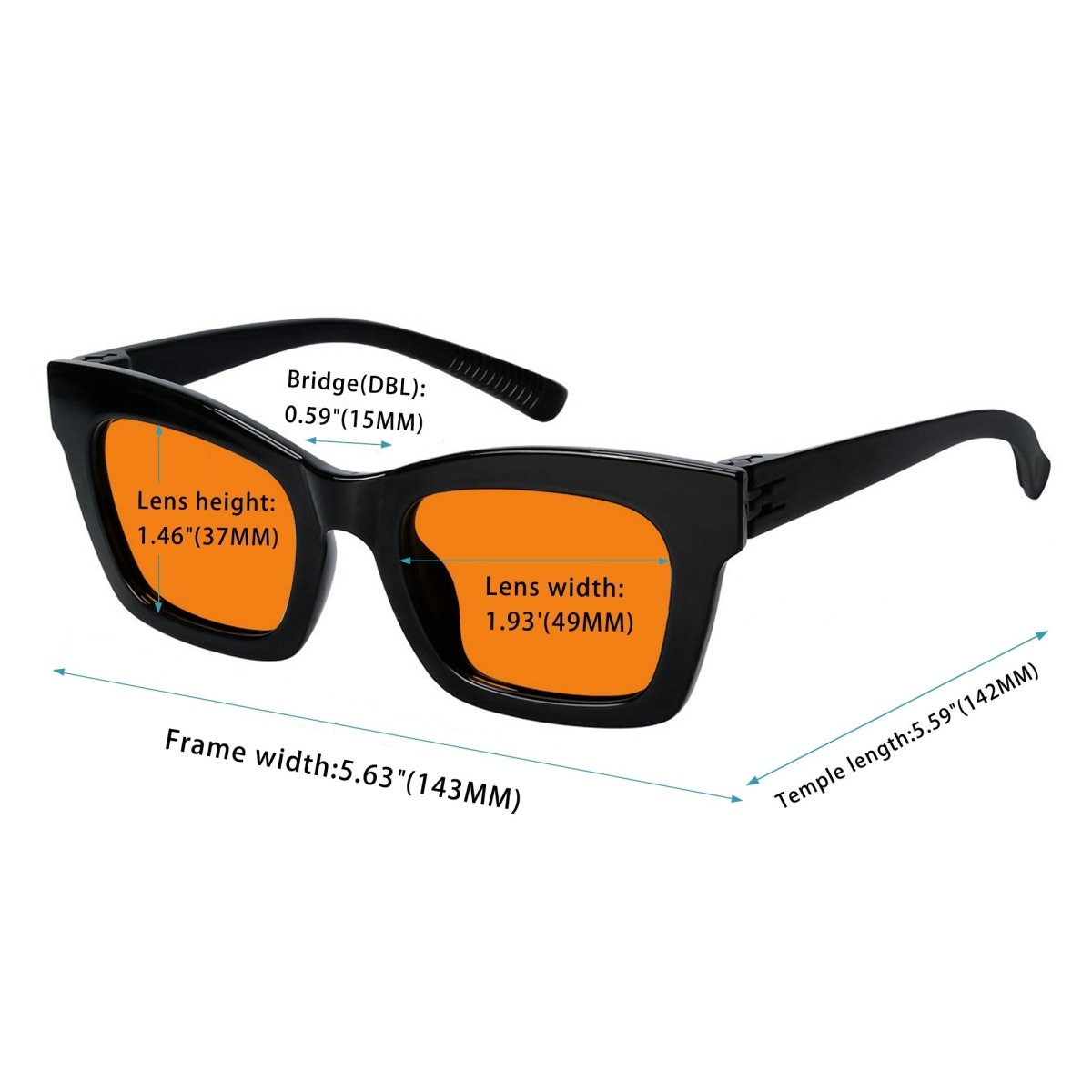100 Blue Light Blocking Glasses Nighttime Metalless Specs R2308 B98 eyekeeper