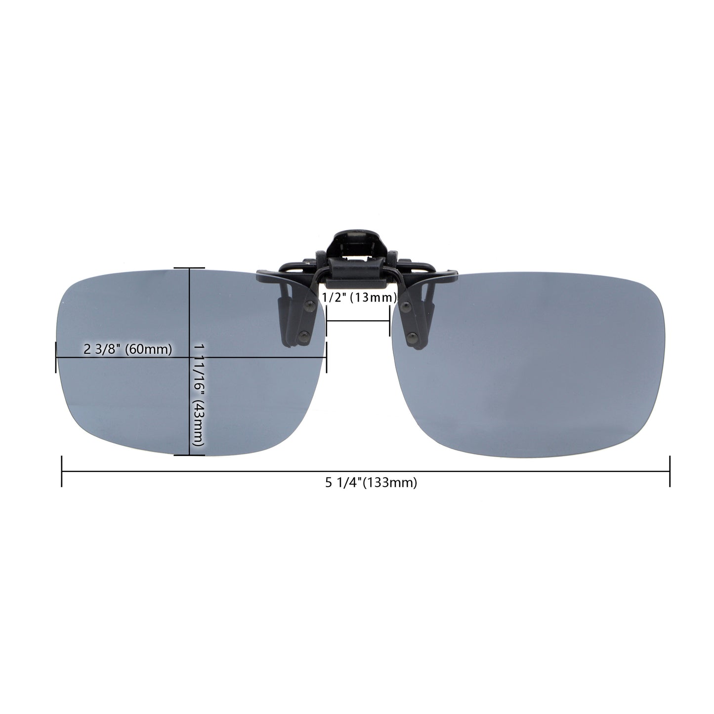 Flip-up Clip-on Sunglasses Polarized Dimension