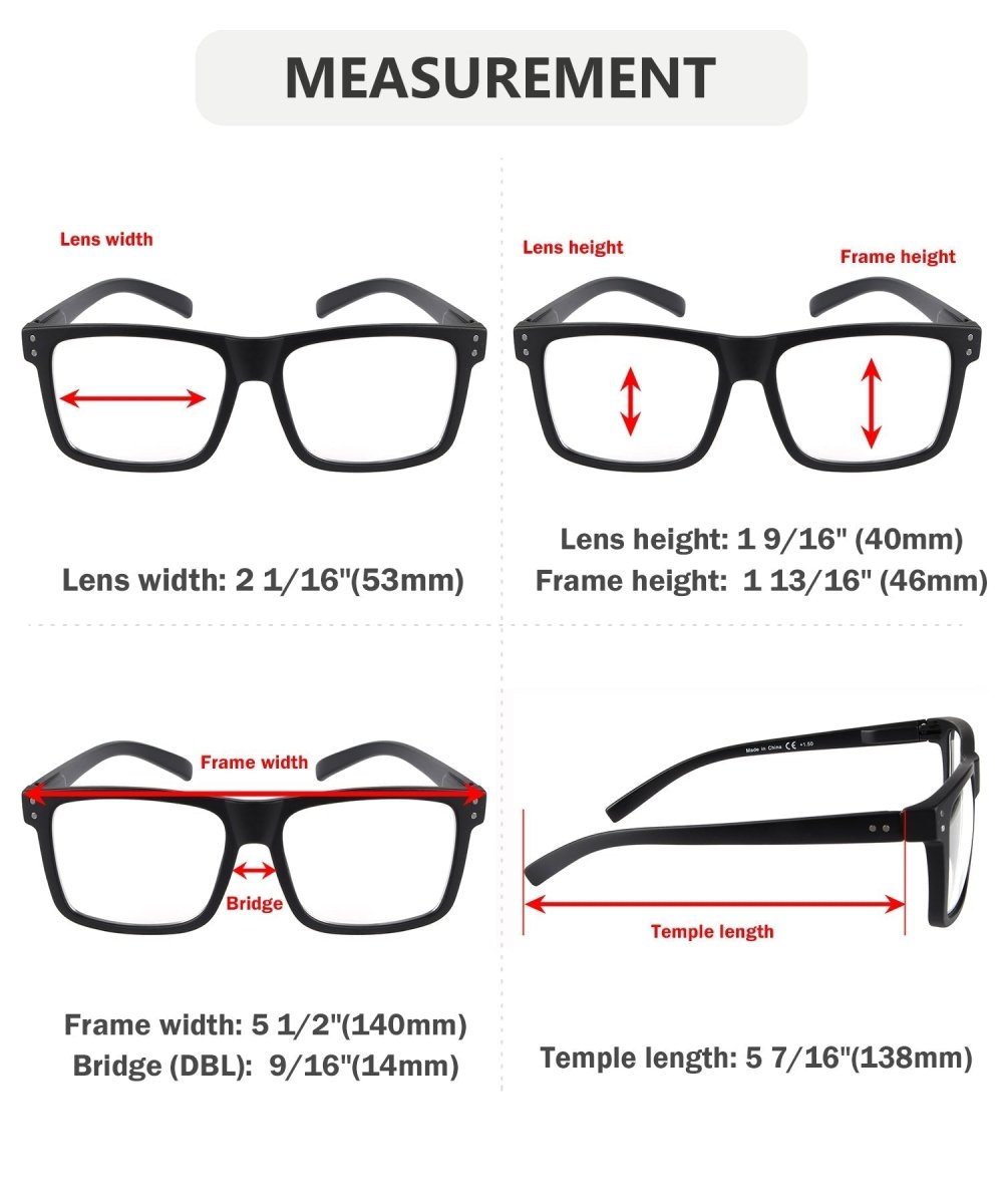 Fashionable Large Frame Reading Glasses R2142eyekeeper.com