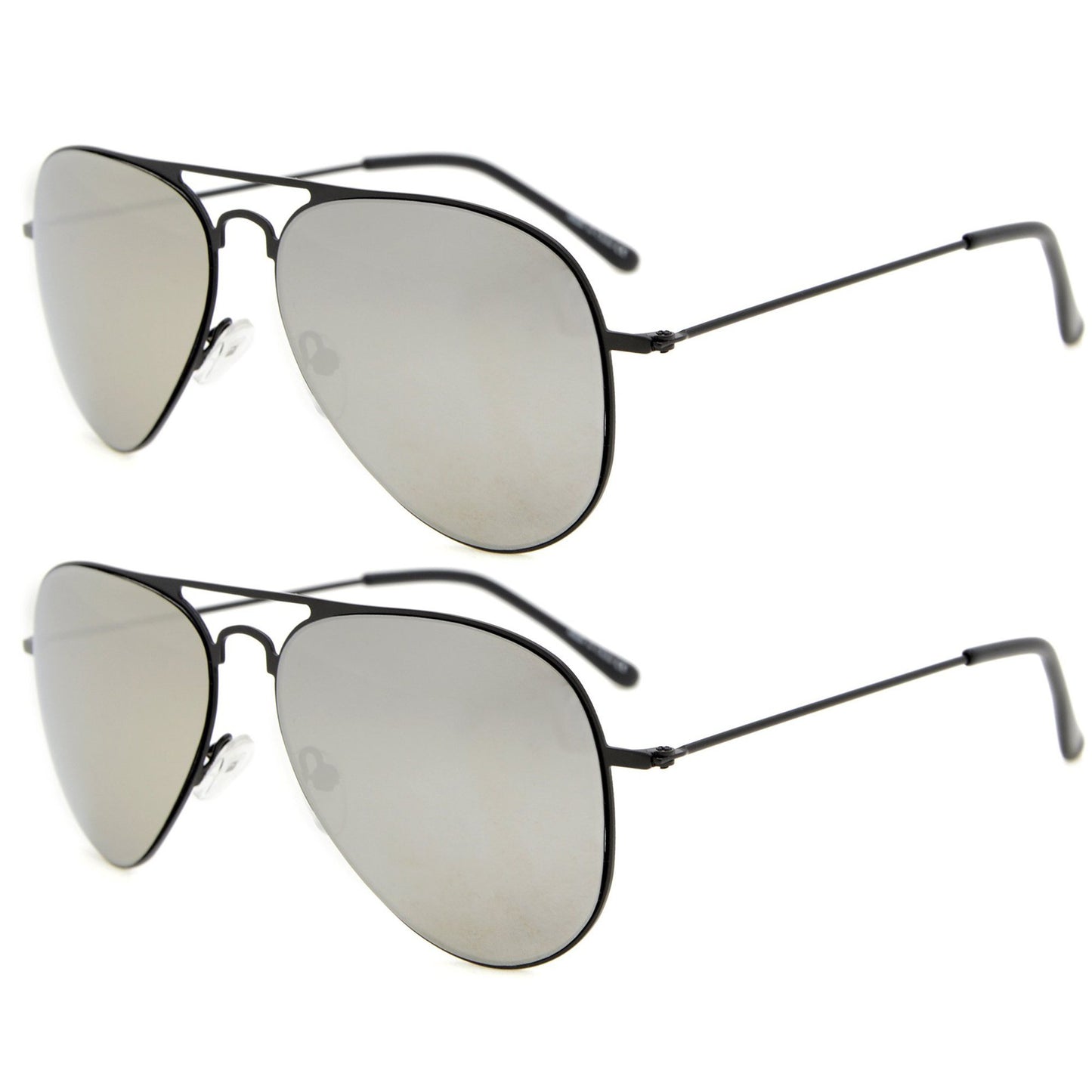 Stylish Sunglasses for Boys Girls Black Silver Mirror S15018