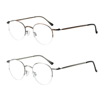 2 Pack Lightweight Reading Glasses Half-rim Readers R15029eyekeeper.com