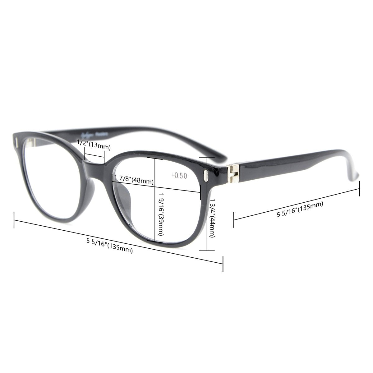 2 Pack Oval Retro Elegant Reading Glasses for Women Men R122eyekeeper.com