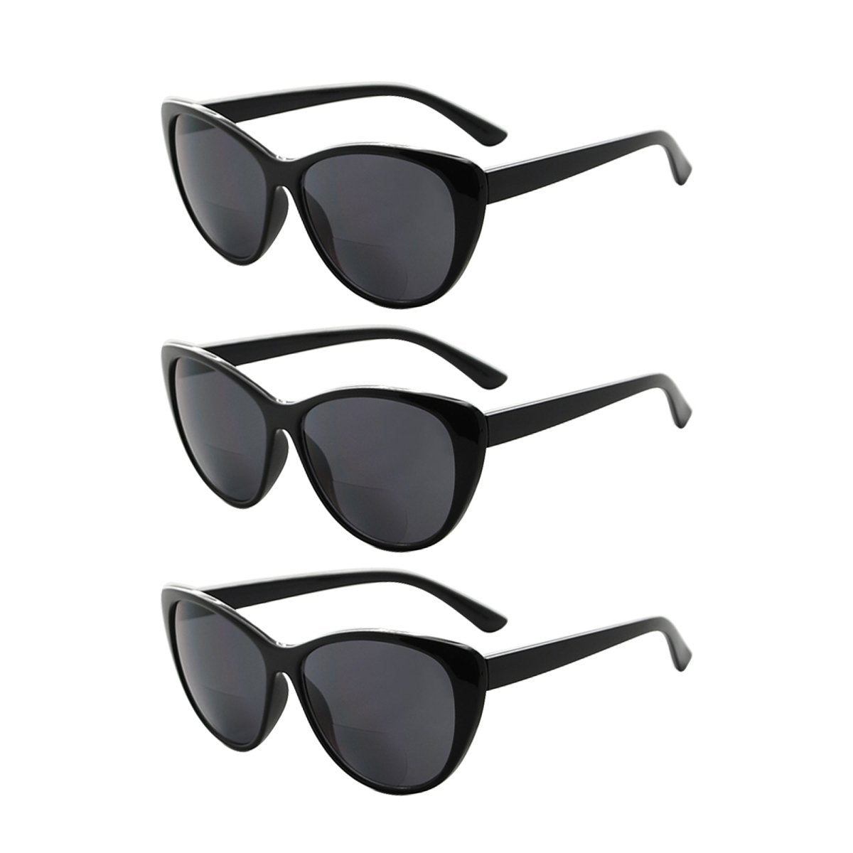 3 Pack Cat-eye Stylish Bifocal Reading Sunglasses Women S033eyekeeper.com