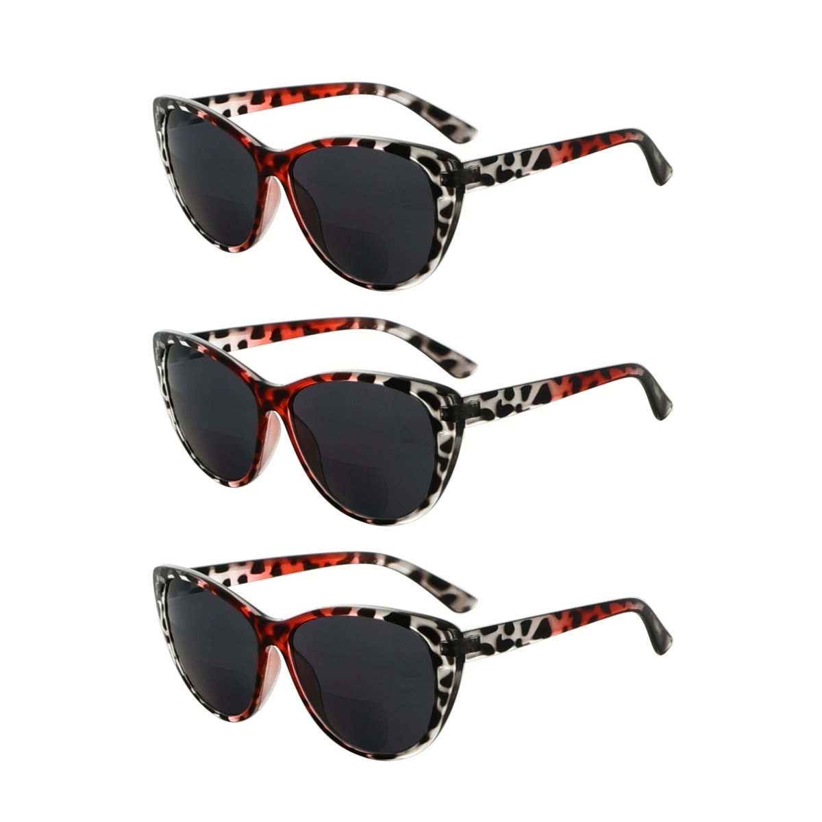 3 Pack Cat-eye Stylish Bifocal Reading Sunglasses Women S033eyekeeper.com