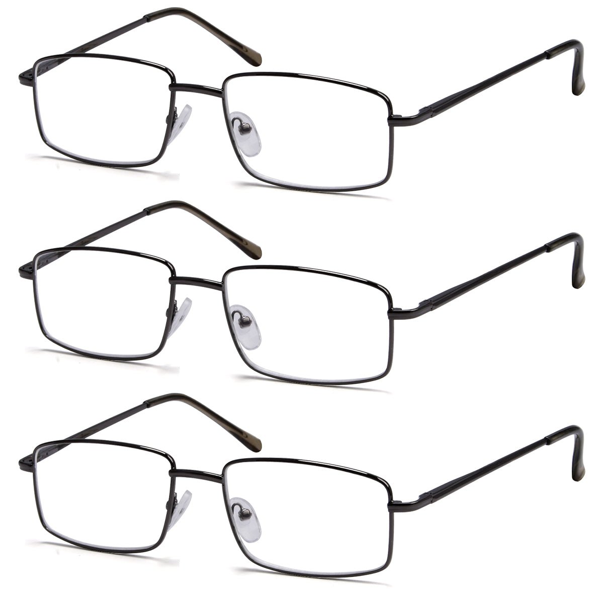 3 Pack Classic Metal Frame Reading Glasses R15023eyekeeper.com