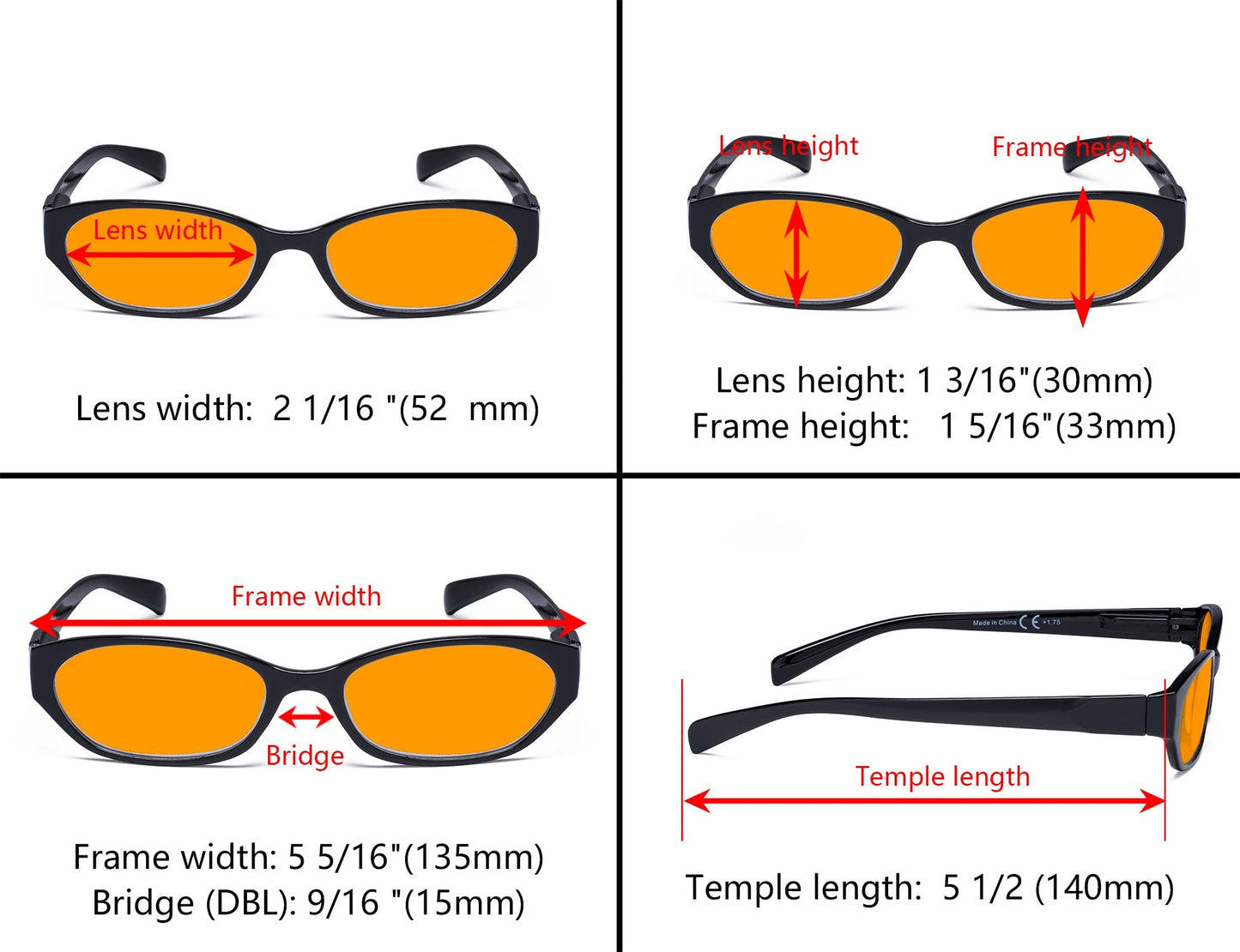 4 Pack Blue Light Blocking Reading Glasses for Women DS9101