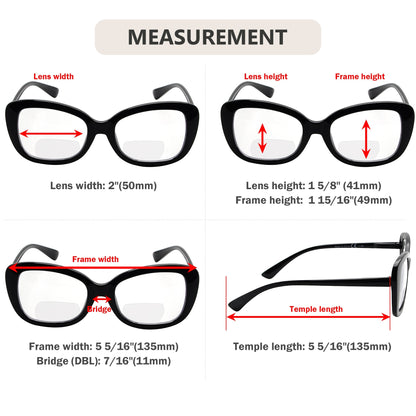 Bifocal Reading Glasses Dimension