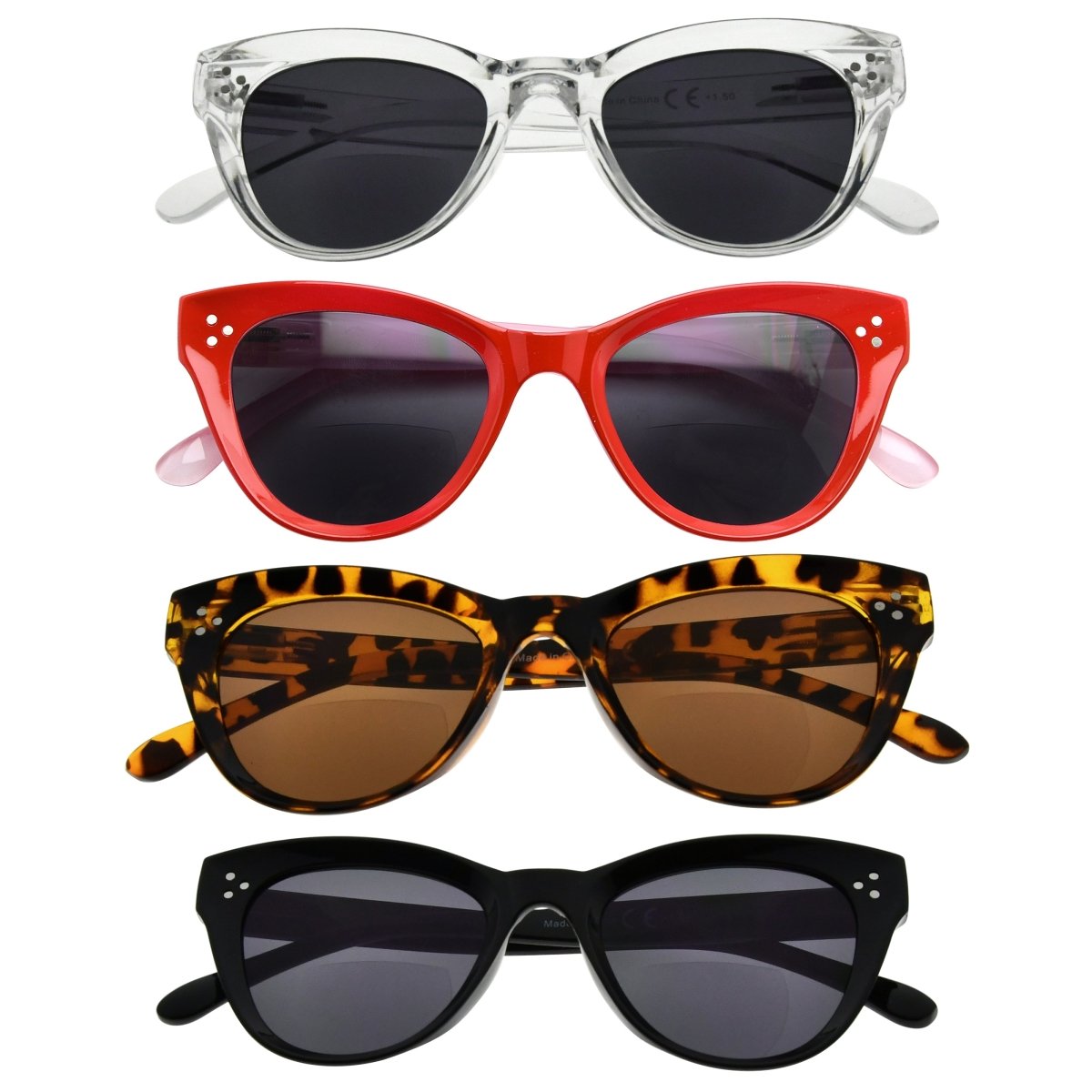 4 Pack Cat-eye Design Bifocal Sunglasses for Women SBR9108eyekeeper.com
