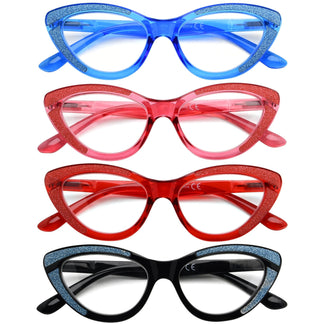 4 Pack Cat-eye Design Chic Reading Glasses for Women – eyekeeper.com