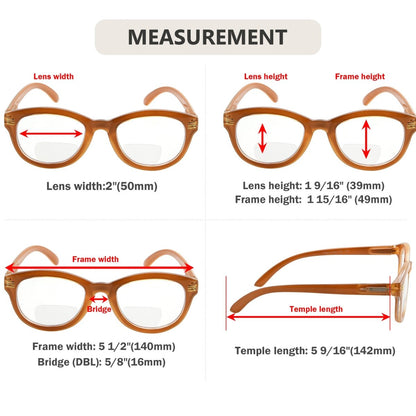Bifocal Reading Glasses Dimension