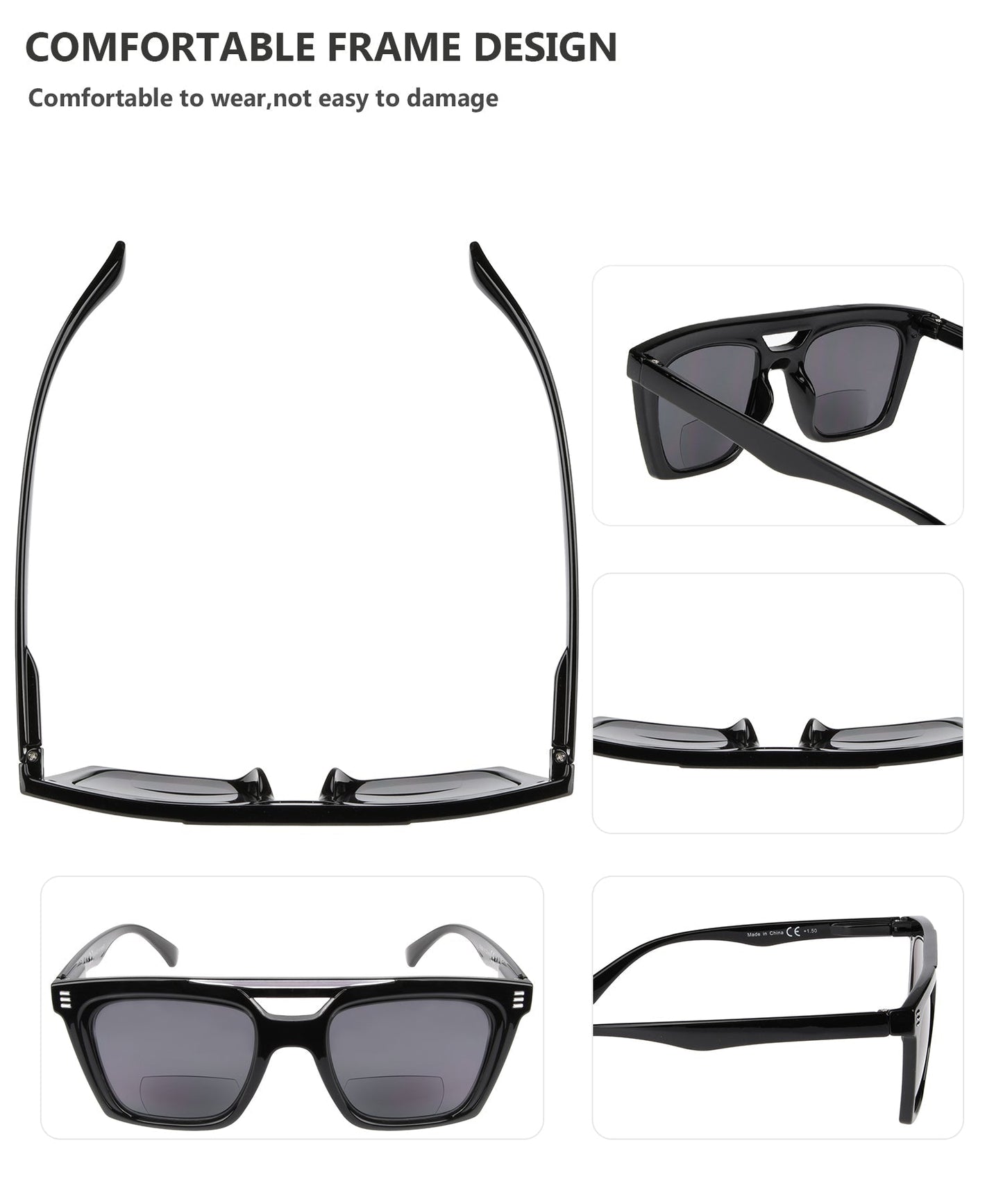 Fashion Bifocal Reading Sunglasses Men Women SBR2034