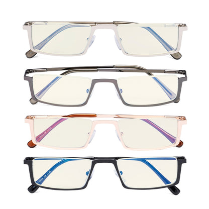 4 Pack Distinctive Half-rim Computer Reading Glasses UVR1613
