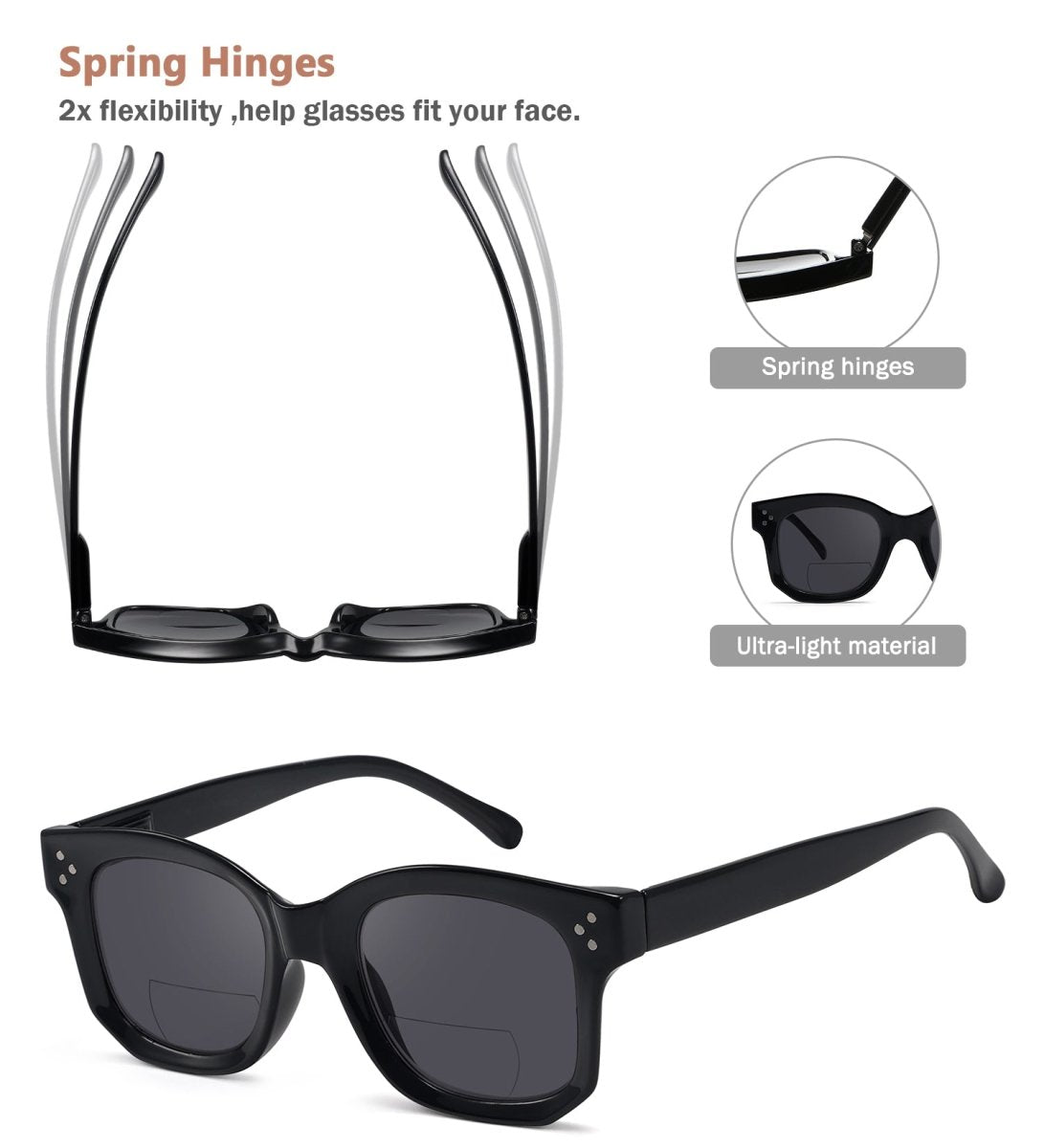 4 Pack Fashion Bifocal Reading Sunglasses for Women SBR2002eyekeeper.com