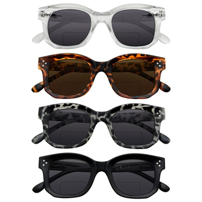 4 Pack Fashion Bifocal Reading Sunglasses for Women SBR2002eyekeeper.com