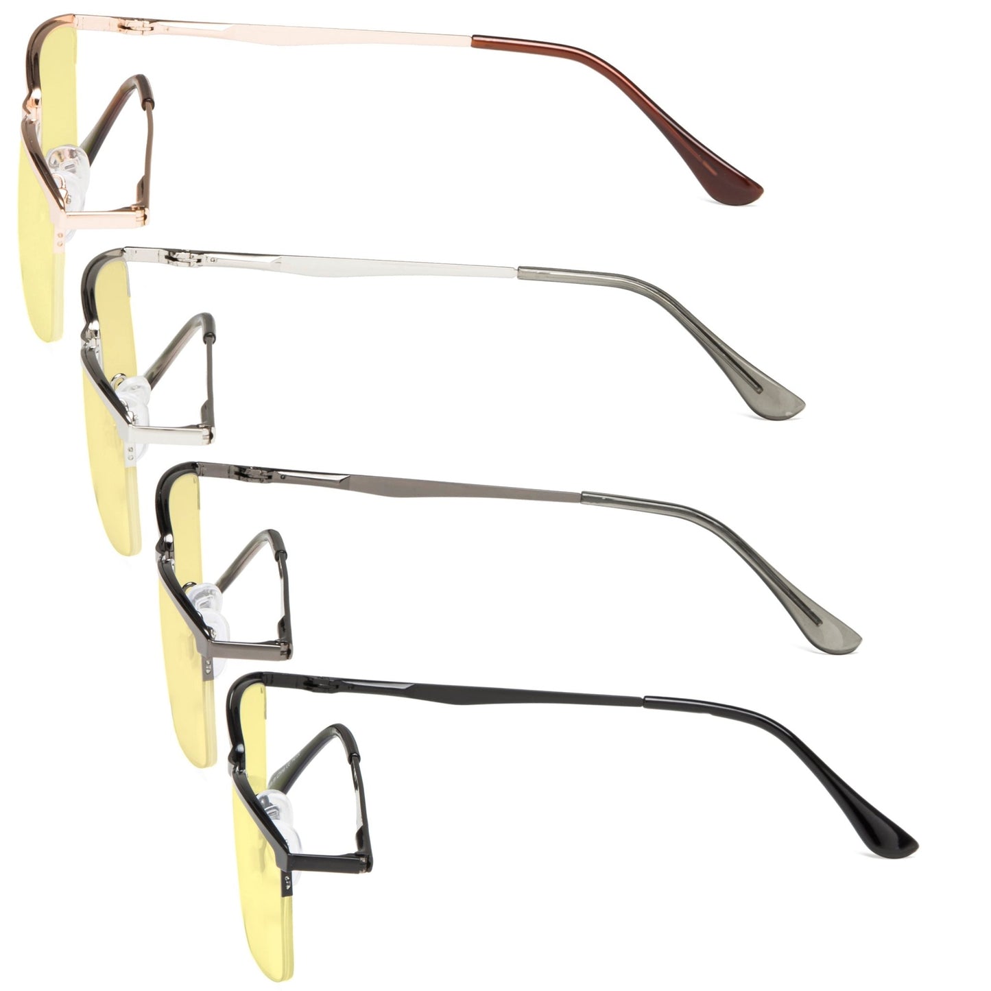 4 Pack Half-Rim Computer Reading Glasses Eyewear TMCG1614