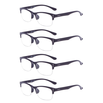 4 Pack Half-Rim Reading Glasses Classic Readers R088eyekeeper.com