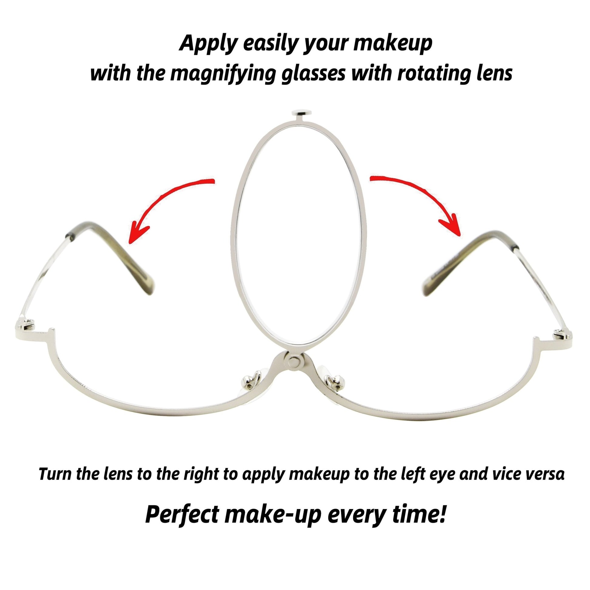 4 Pack Makeup Reading Glasses for Women Magnifying Flip Down Readers R1607