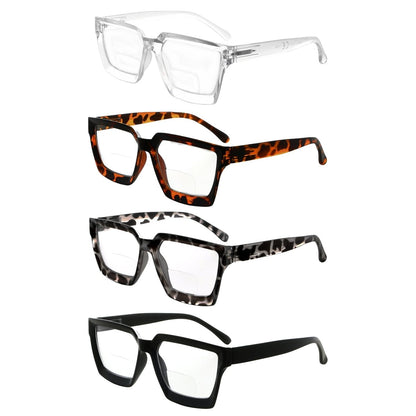4 Pack Stylish Bifocal Reading Glasses for Women BR2003