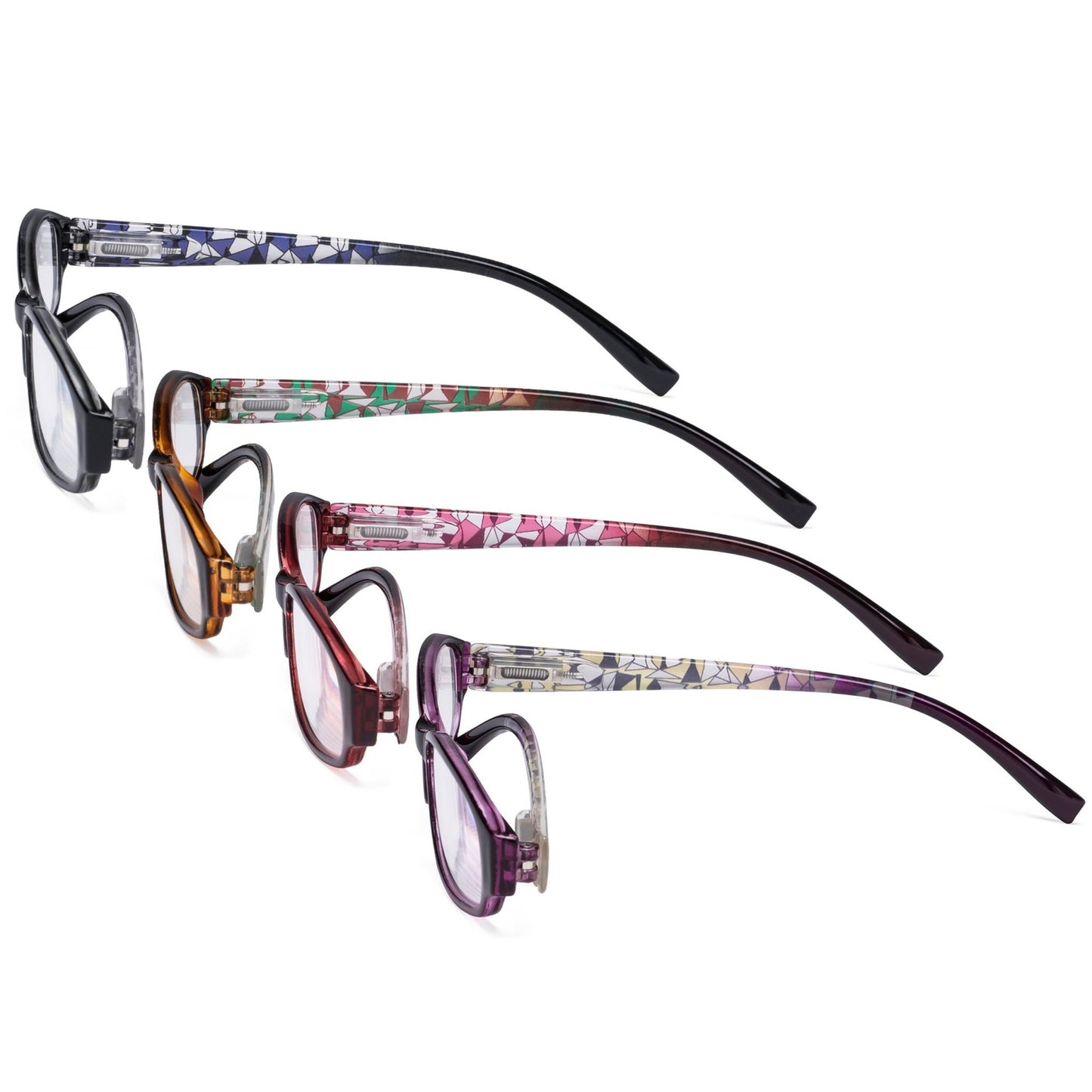 4 Pack Print Women's Reading Glasses Small Lens R9104T