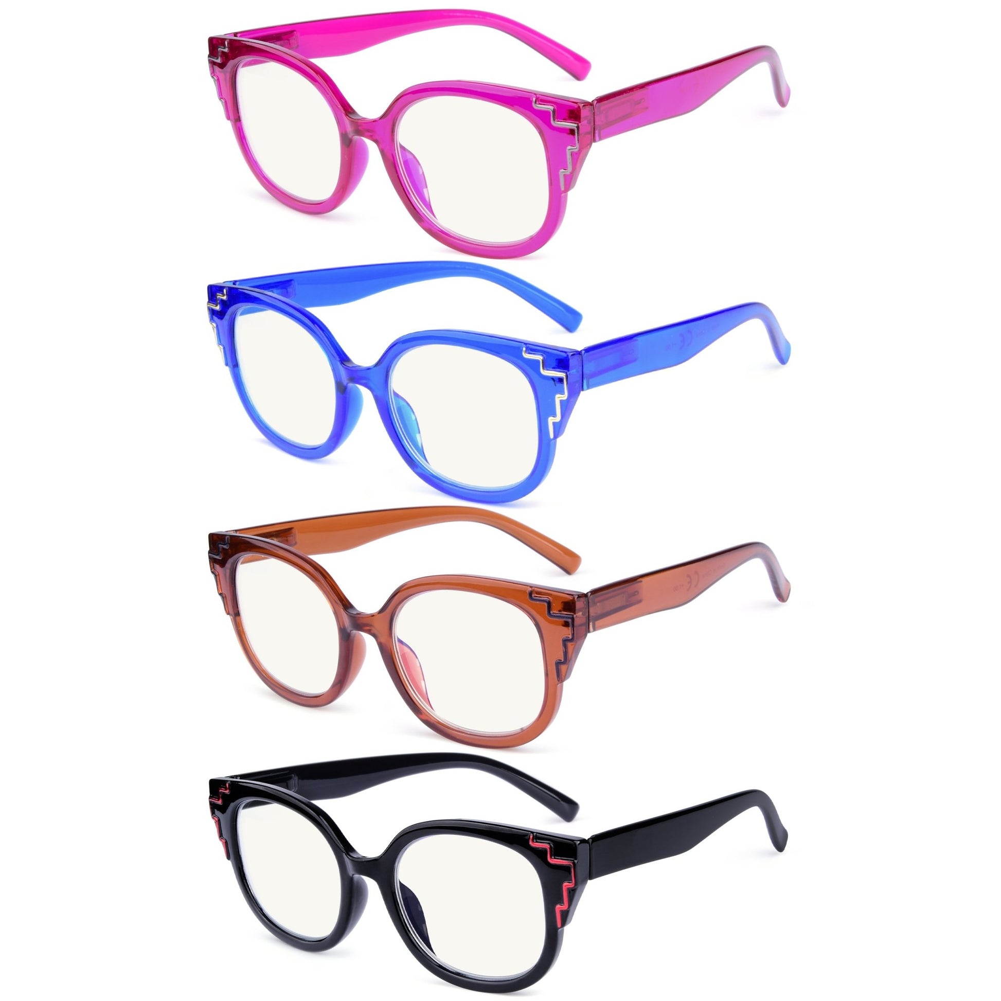 4 Pack Square Multifocal Readers for Women M2119