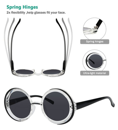 4 Pack Stylish Bifocal Reading Sunglasses for Women SBR2005N
