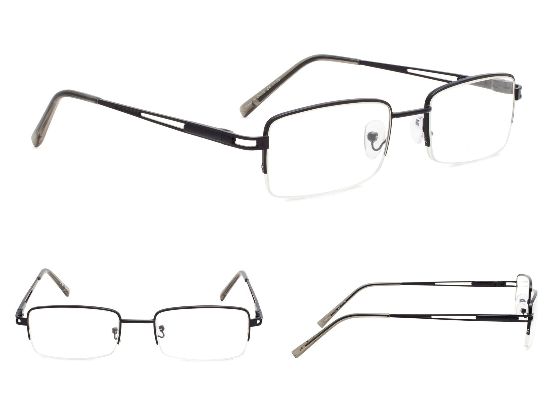 4 Pack Semi Rim Rectangle Reading Glasses Women Men R15014