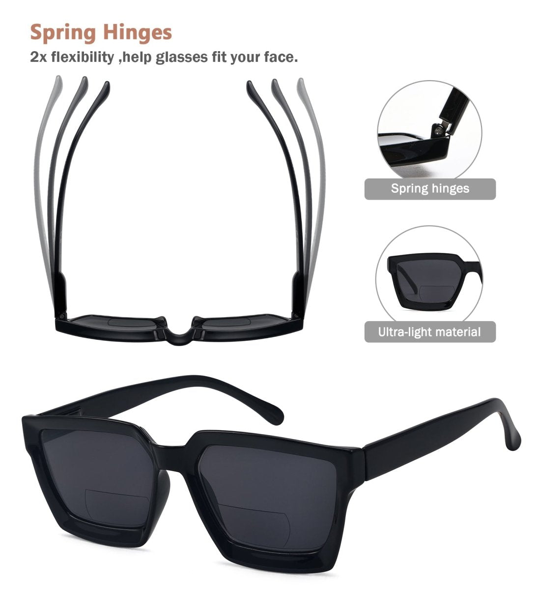 4 Pack Stylish Bifocal Reading Sunglasses for Women SBR2003eyekeeper.com