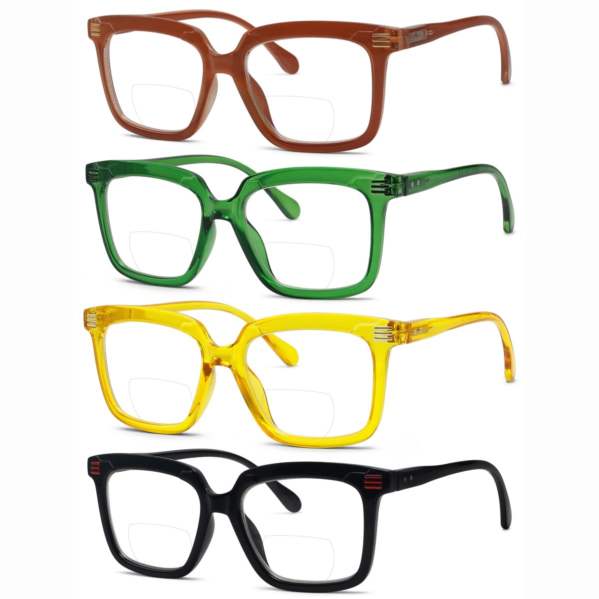 4 Pack Trendy Bifocal Reading Glasses for Women BR2108eyekeeper.com