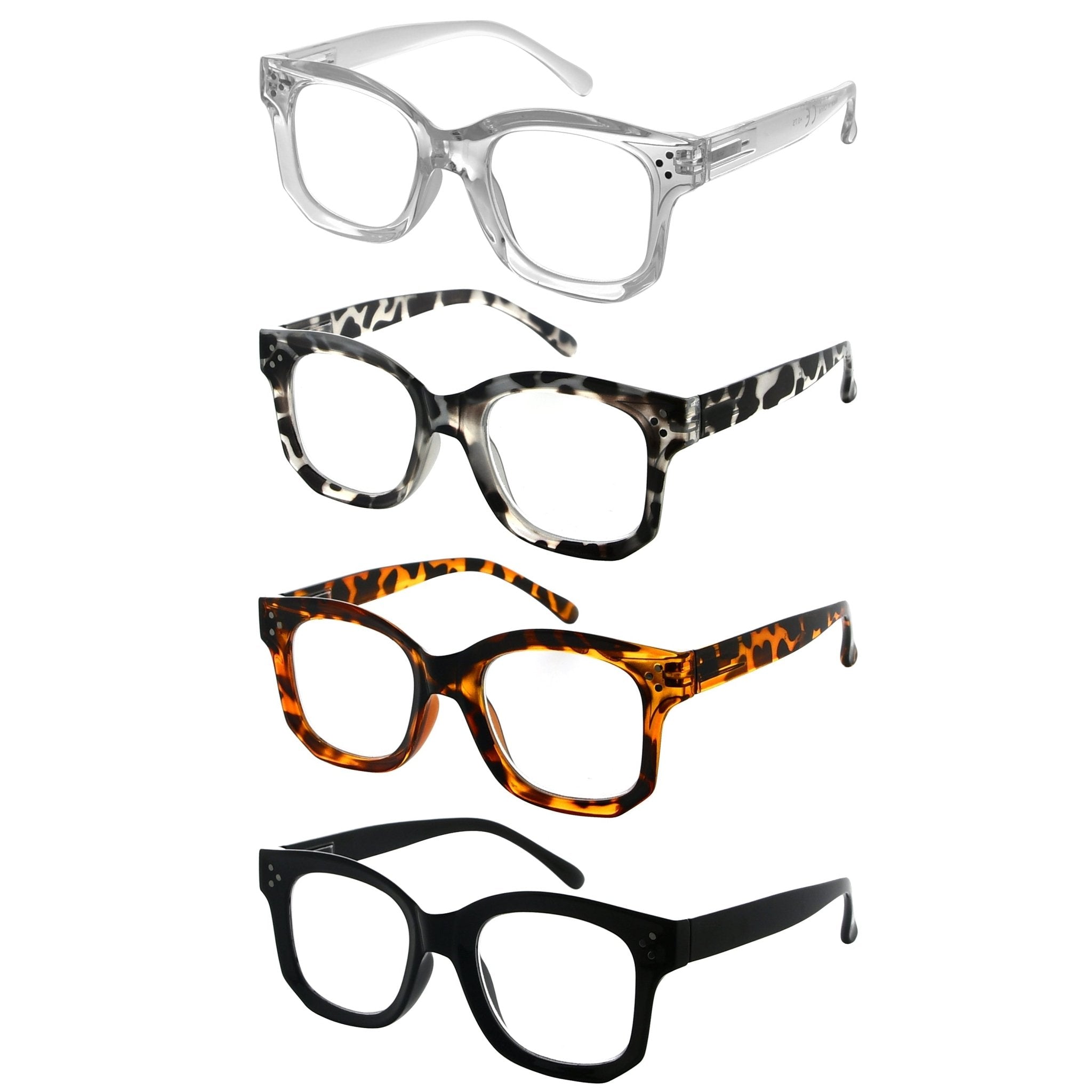 Reading Glasses Vintage Large Frame for Women R2002-4pack – eyekeeper.com