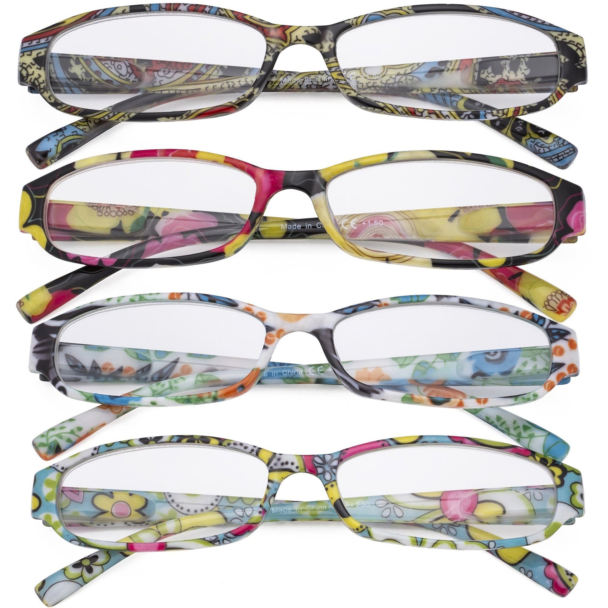 Colorful Floral Pattern Reading Glasses R9104F