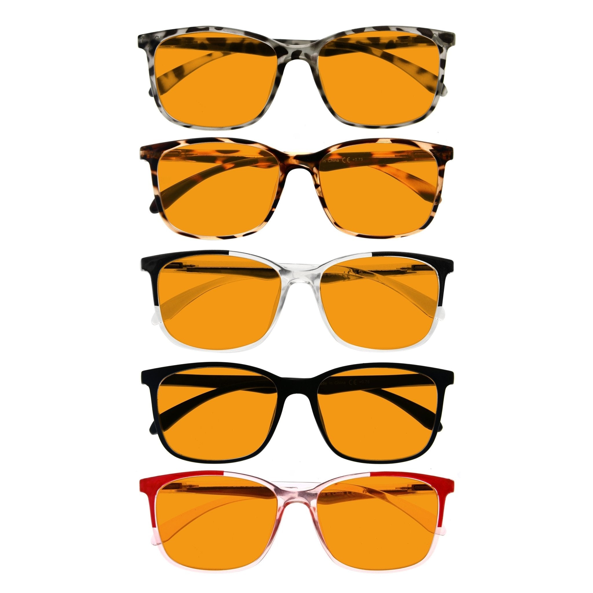 Light blue top tinted reading glasses