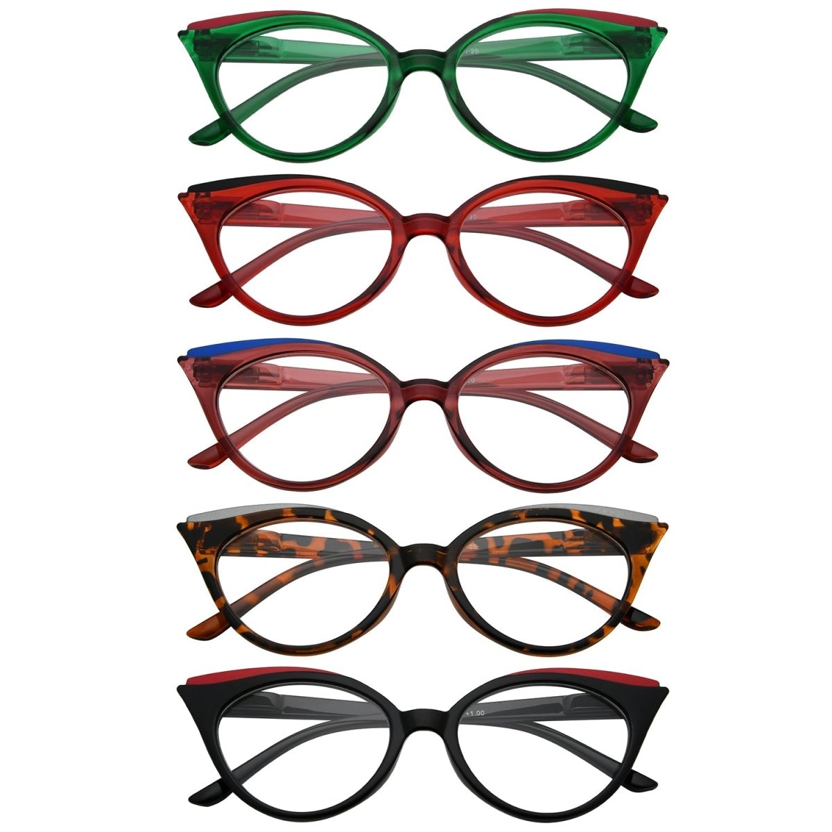 5 Pack Cat-eye Reading Glasses Design Reader for Women R2125eyekeeper.com