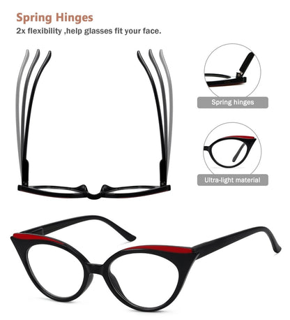 5 Pack Cat-eye Reading Glasses Design Reader for Women R2125eyekeeper.com
