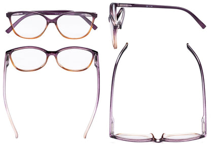 5 Pack Cat-eye Stylish Reading Glasses for Women RFH2-Aeyekeeper.com
