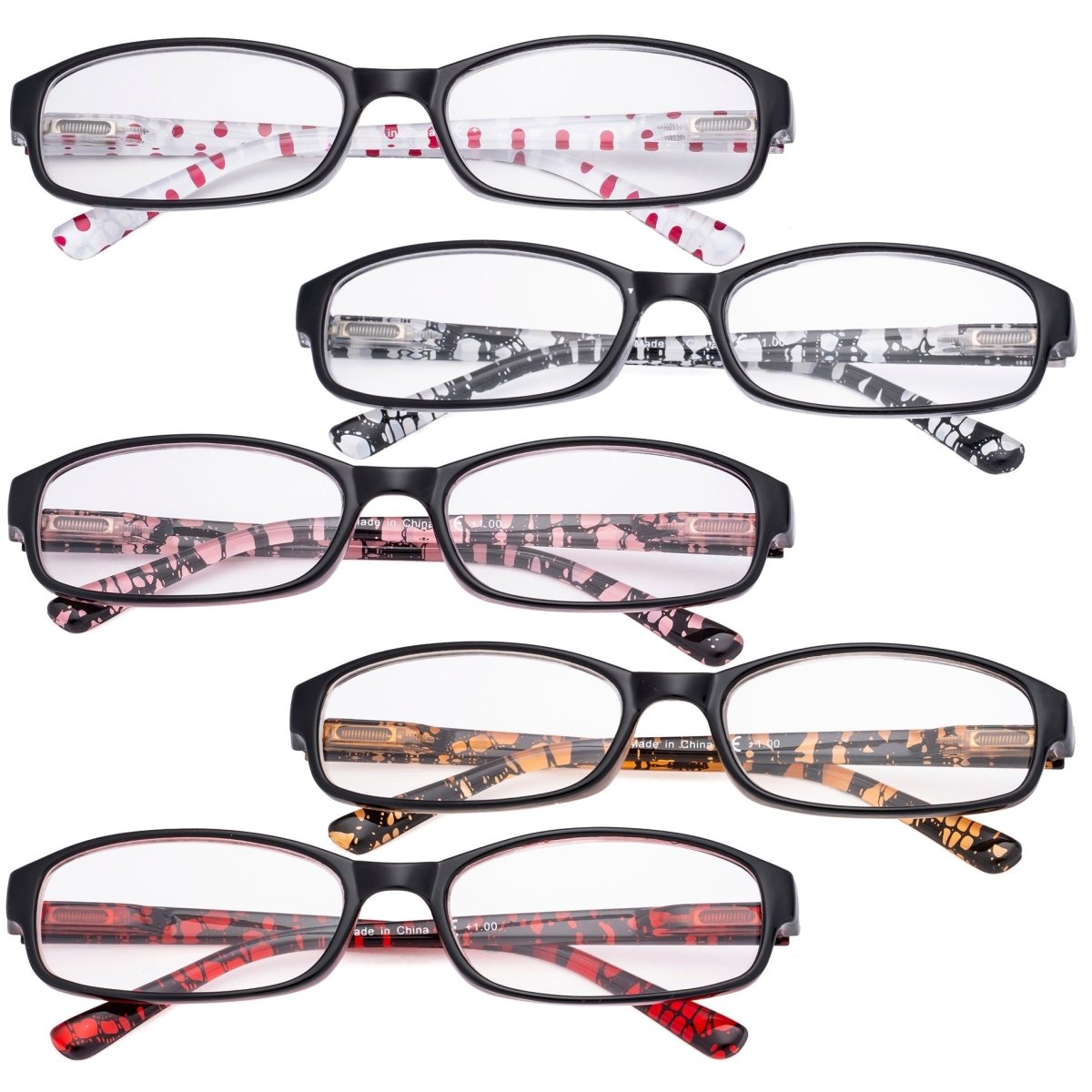 5 Pack Cute Reading Glasses Women R908Peyekeeper.com