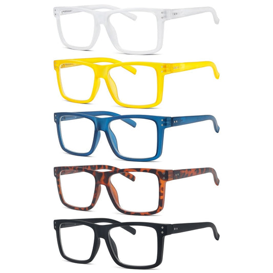 5 Pack Fashionable Large Frame Reading Glasses R2142eyekeeper.com