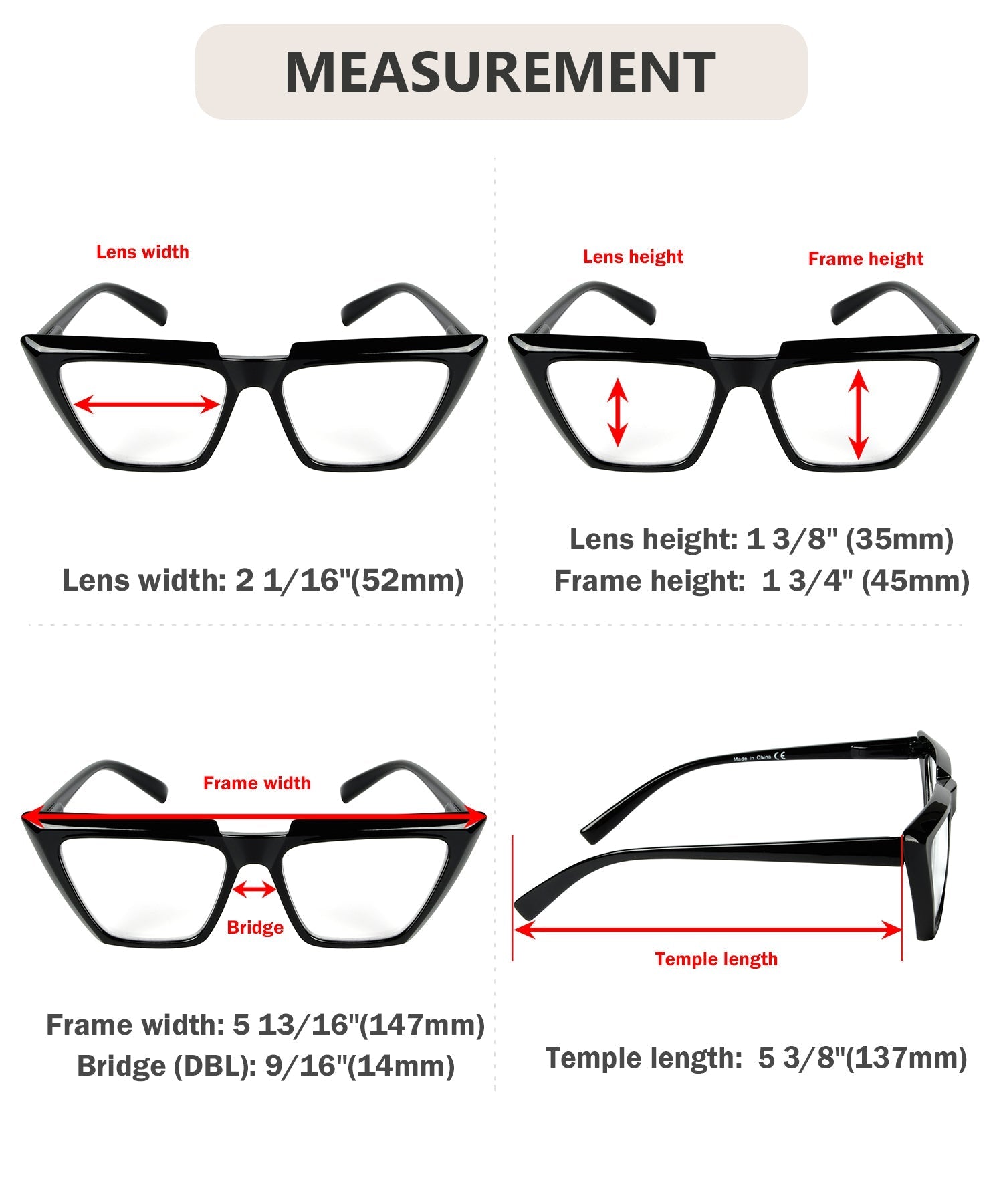 5 Pack Funky Cat-eye Design Reading Glasses Women – eyekeeper.com