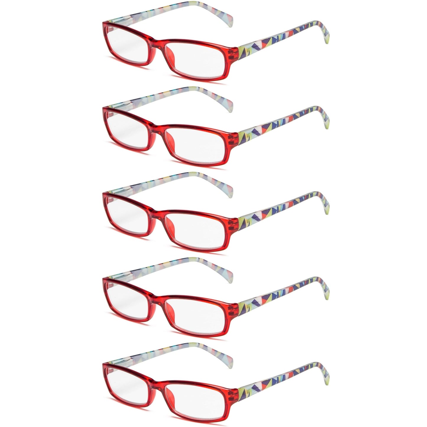 Rectangle Reading Glasses Red RT1803