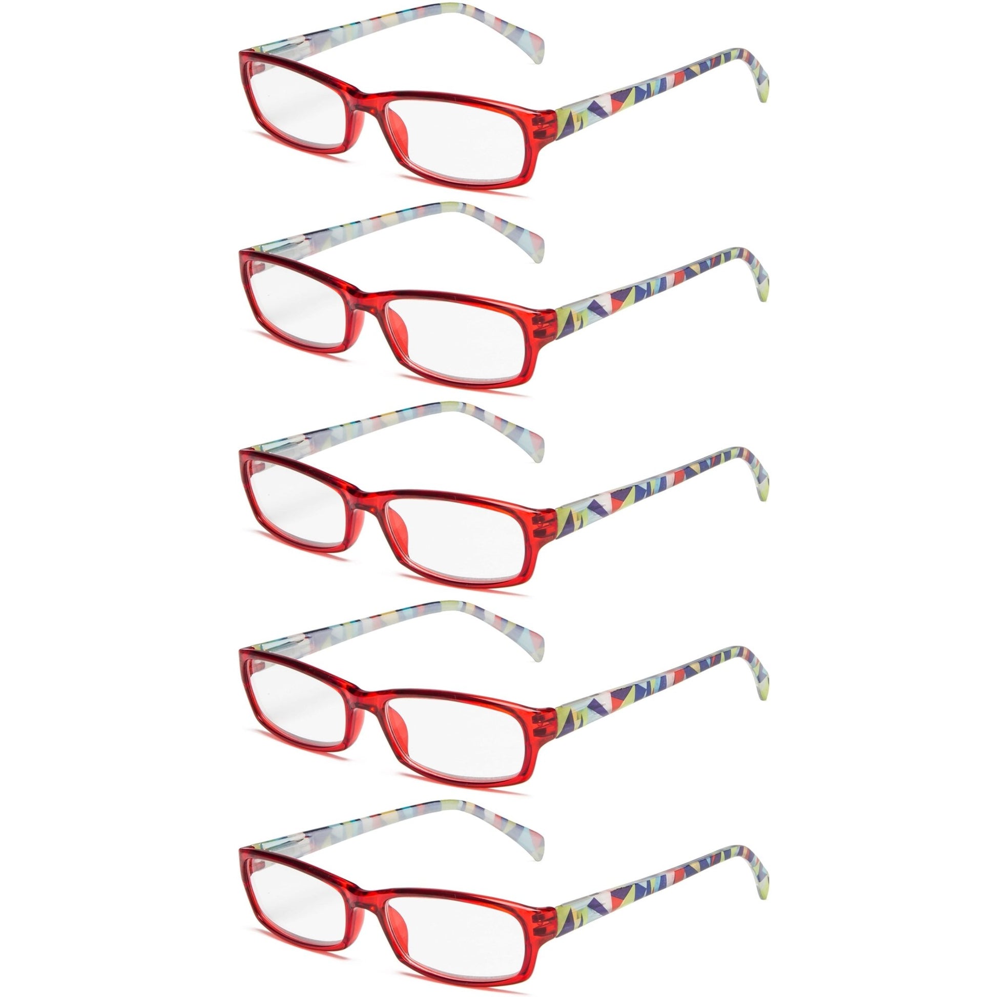 Rectangle Reading Glasses Red RT1803