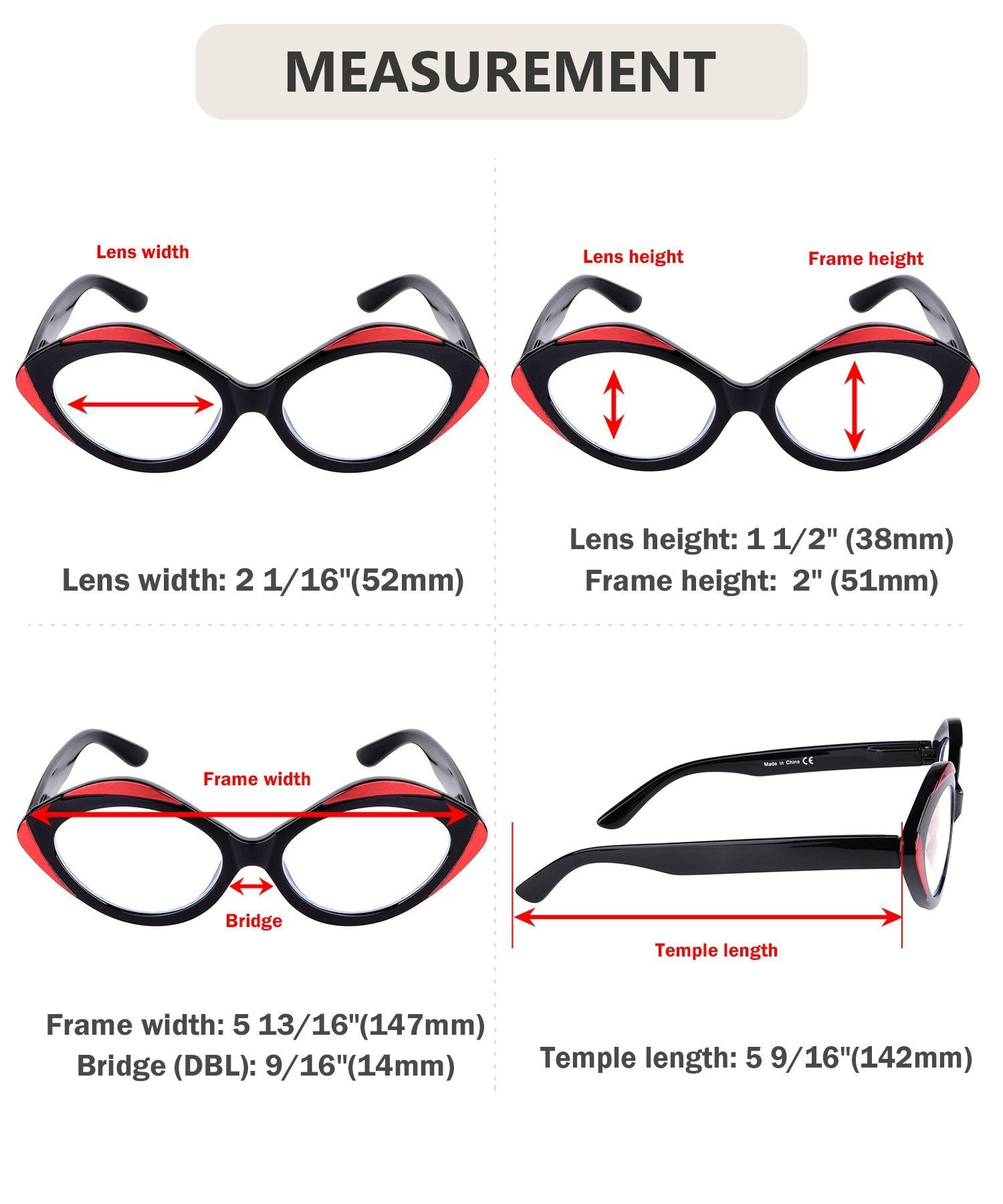 5 Pack Stylish Oval Reading Glasses for Women R2128