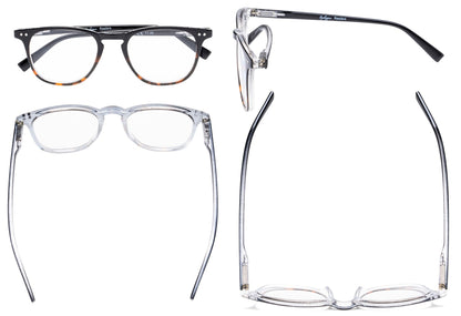 5 Pack Stylish Wayfarer Reading Glasses for Women Men R179