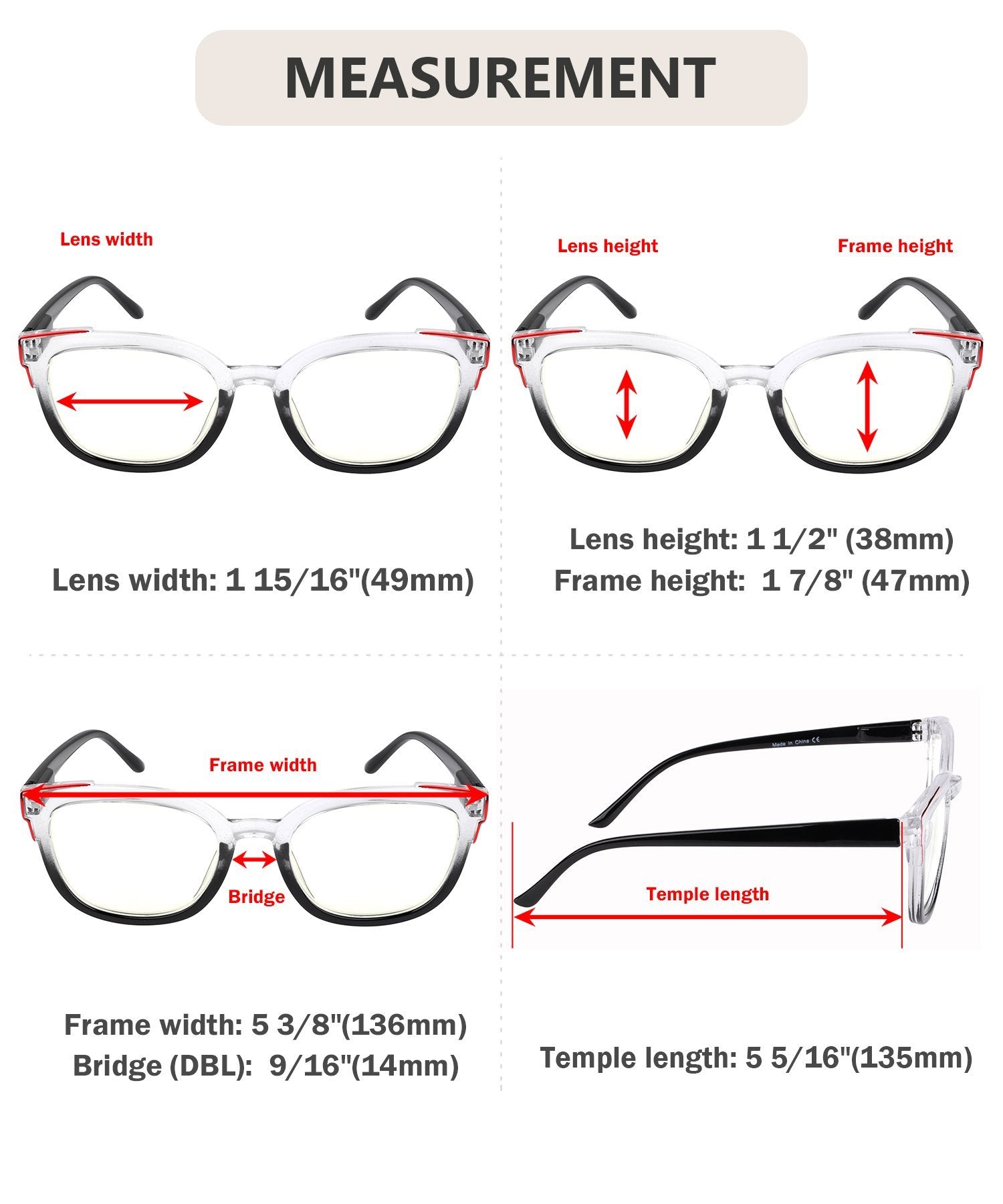 5 Pack Two Tone Reading Glasses for Women Men R2114