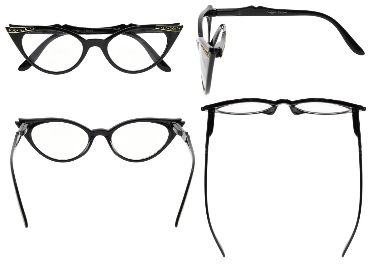 6 Pack Cat-eye Reading Glasses Include Sunshine Readers R914eyekeeper.com