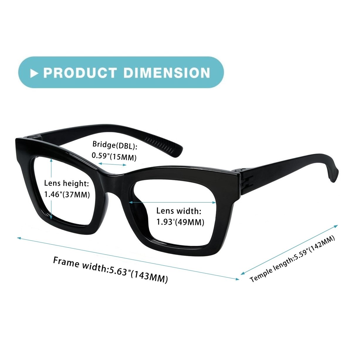6 Pack Metalless Screwless Thick Frame Reading Glasses R2308eyekeeper.com