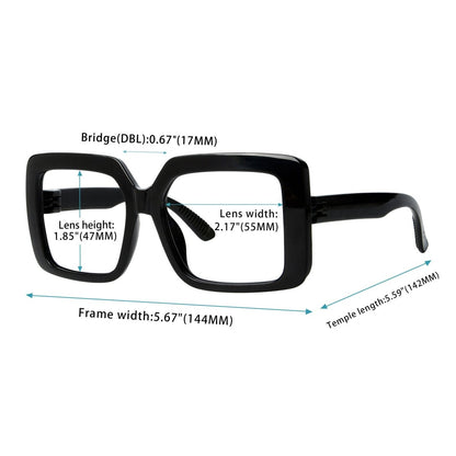6 Pack Oversized Screwless Metalless Reading Glasses R2311eyekeeper.com