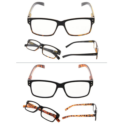 6 Pack Reading Glasses Quality Spring Hinges Readers Tortoise 3-R032
