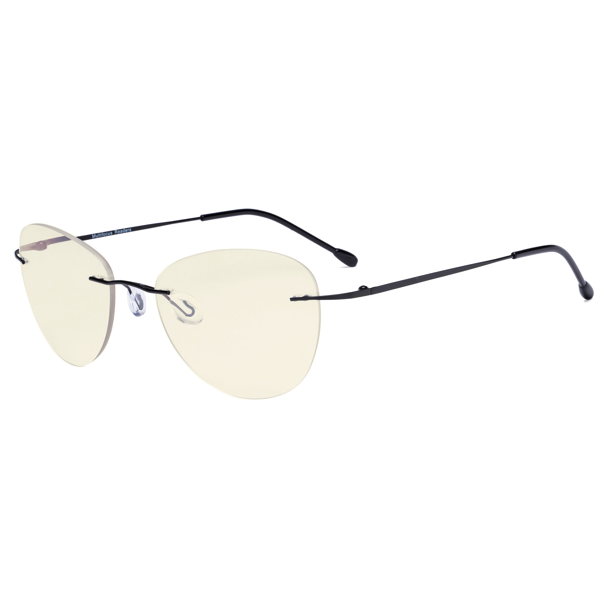 Rimless Progressive Multifocus Reading Glasses Women Men